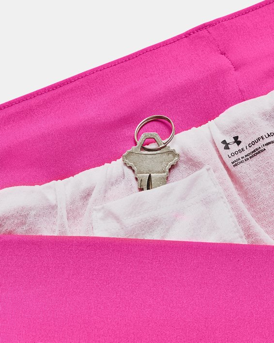 Damen UA Fly-By 2.0 Shorts, Pink, pdpMainDesktop image number 4